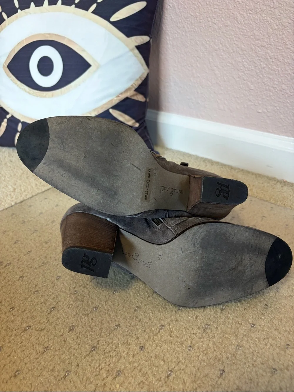 Paul Green Malibu Sliced Zip Bootie Earth Metallic Grey Leather Ankle Boots 5.5